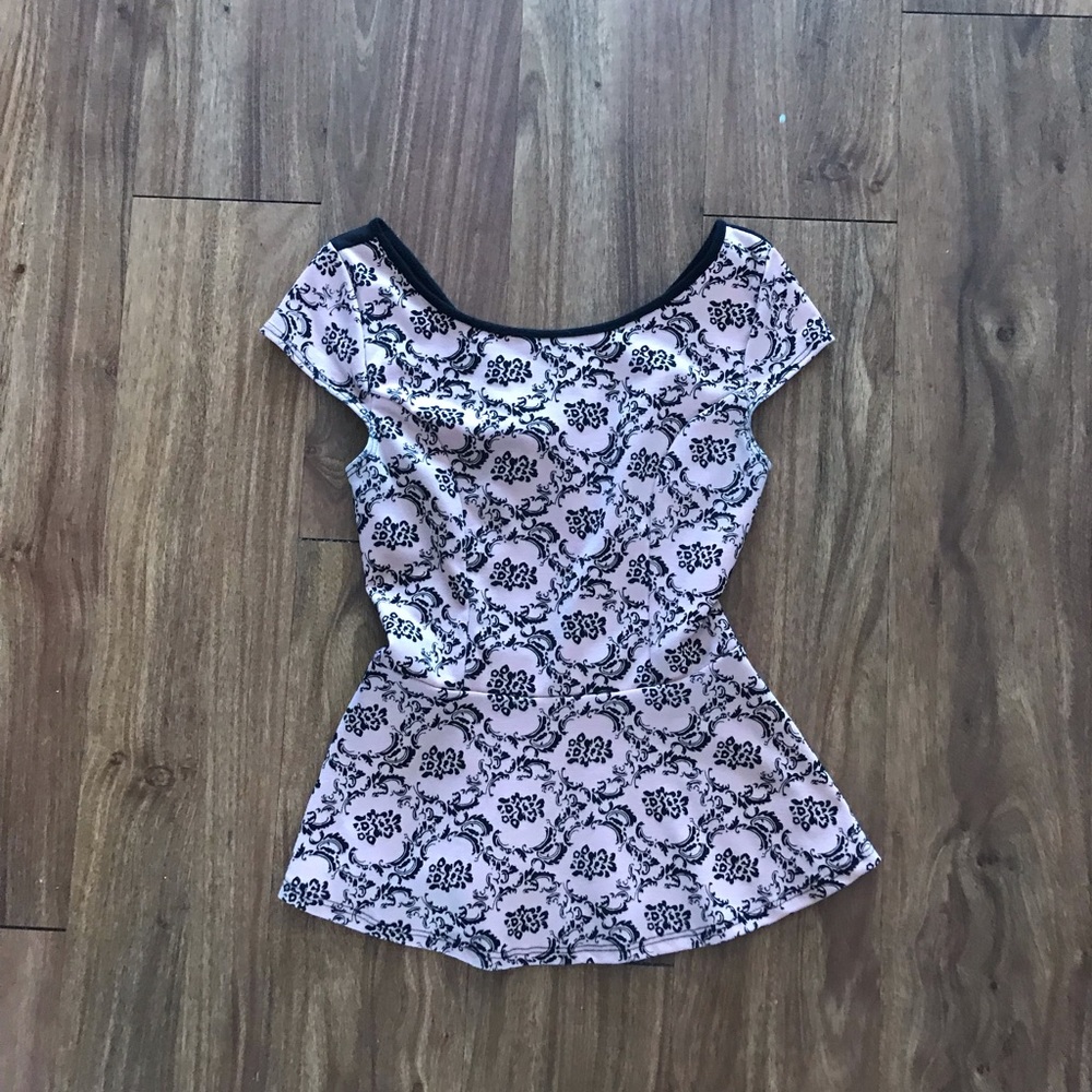 Peplum paisley patterned blouse